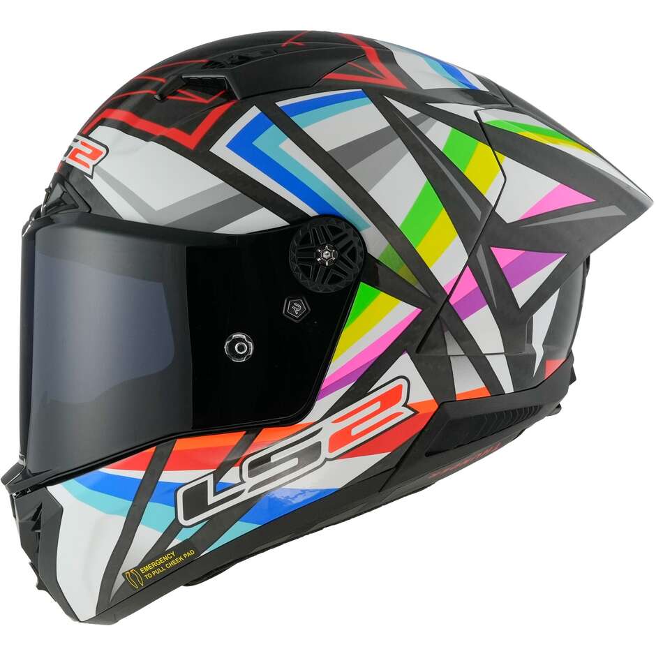 Casque Moto Intégral Carbone Ls2 FF805 THUNDER C GP FLASH Noir Brillant