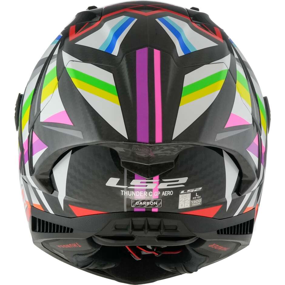 Casque Moto Intégral Carbone Ls2 FF805 THUNDER C GP FLASH Noir Brillant