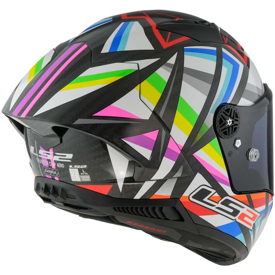 Casque Moto Intégral Carbone Ls2 FF805 THUNDER C GP FLASH Noir Brillant