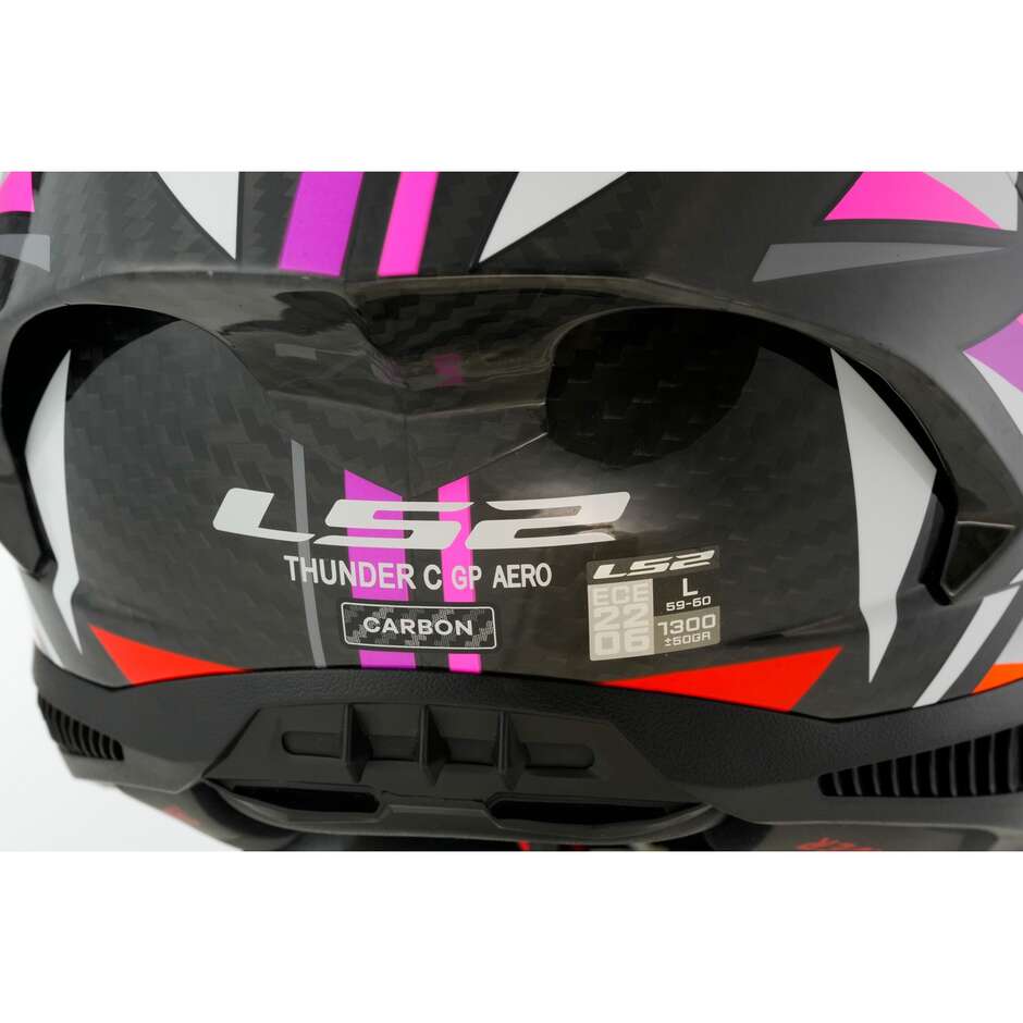 Casque Moto Intégral Carbone Ls2 FF805 THUNDER C GP FLASH Noir Brillant