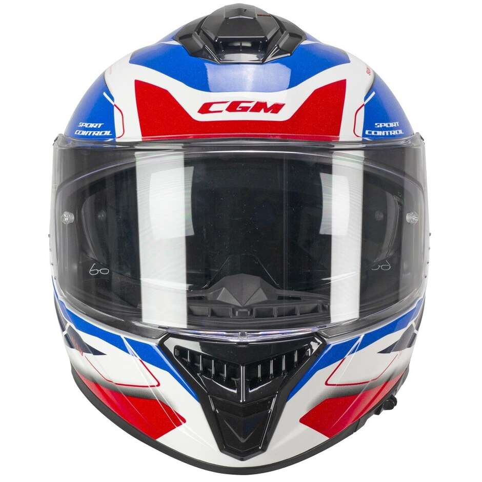 Casque Moto Intégral CGM 360S KAD RACE Bleu Rouge