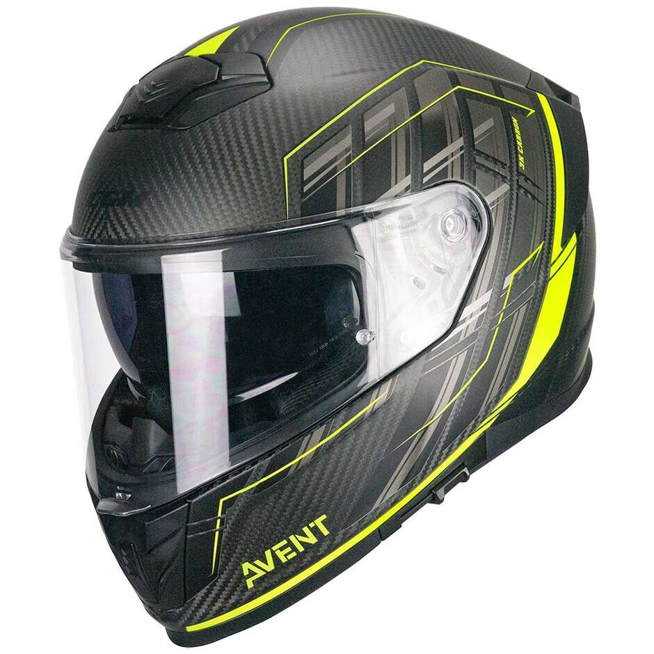 Casque Moto Intégral CGM 361G AVENT PRO SPORT Carbone Jaune Fluo mat
