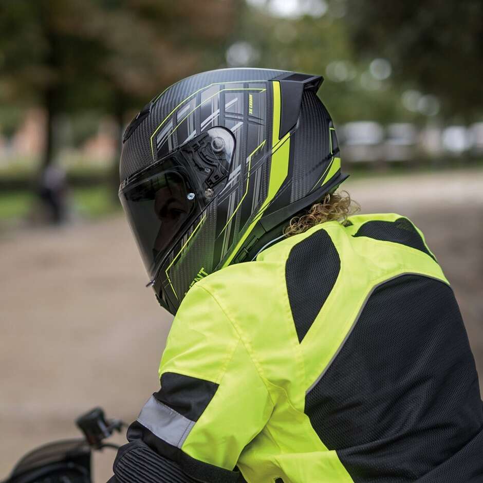Casque Moto Intégral CGM 361G AVENT PRO SPORT Carbone Jaune Fluo mat