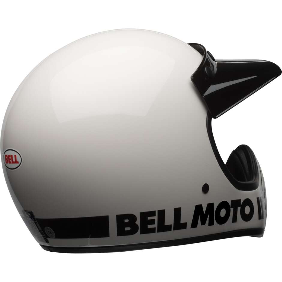 Casque Moto Intégral Custom Bell MOTO-3 CLASSIC Blanc