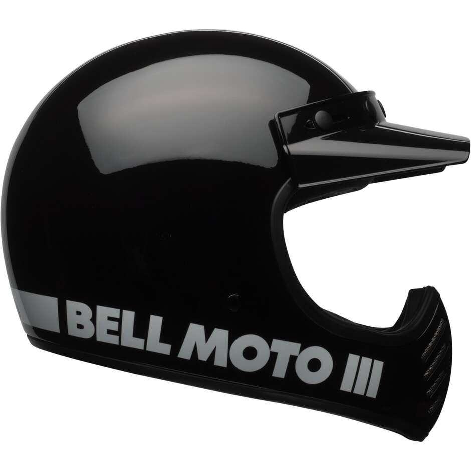 Casque Moto Intégral Custom Bell MOTO-3 CLASSIC Noir S