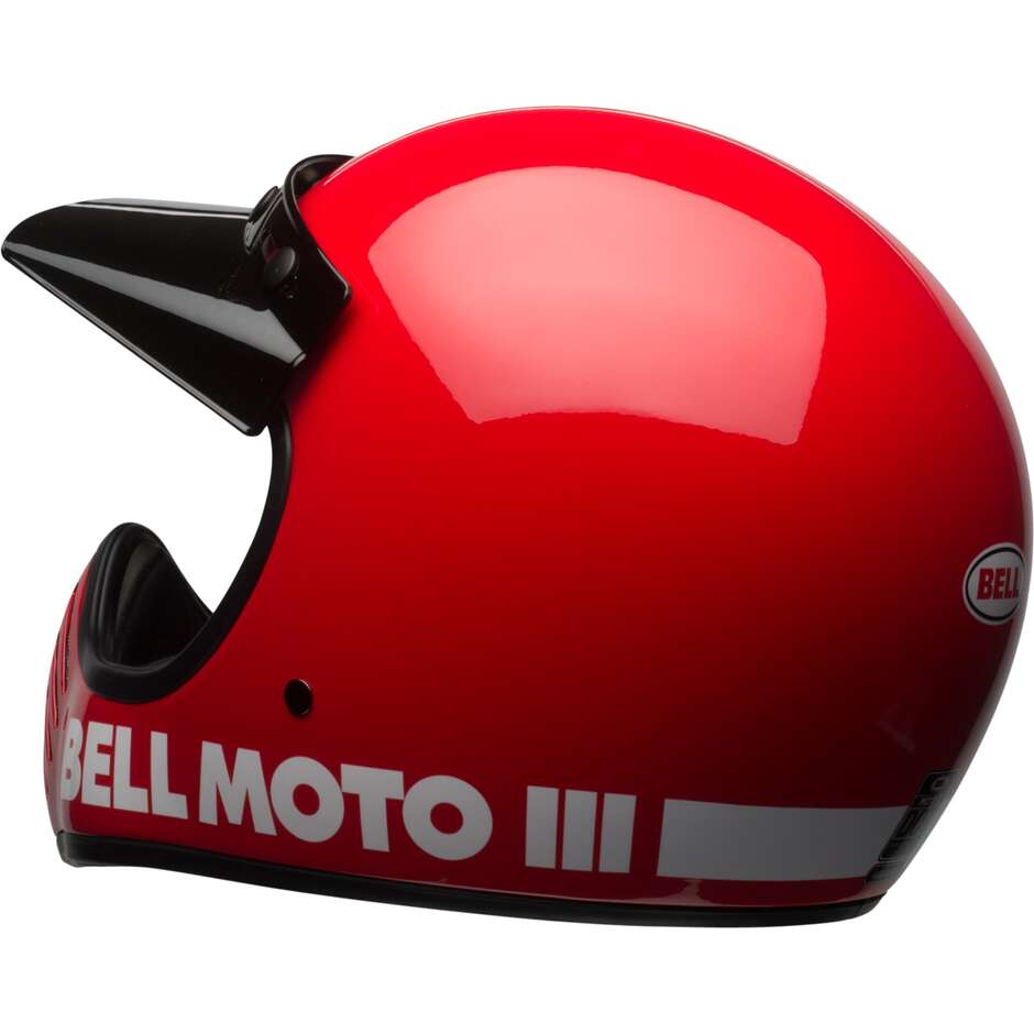 Casque Moto Intégral Custom Bell MOTO-3 CLASSIC Rouge