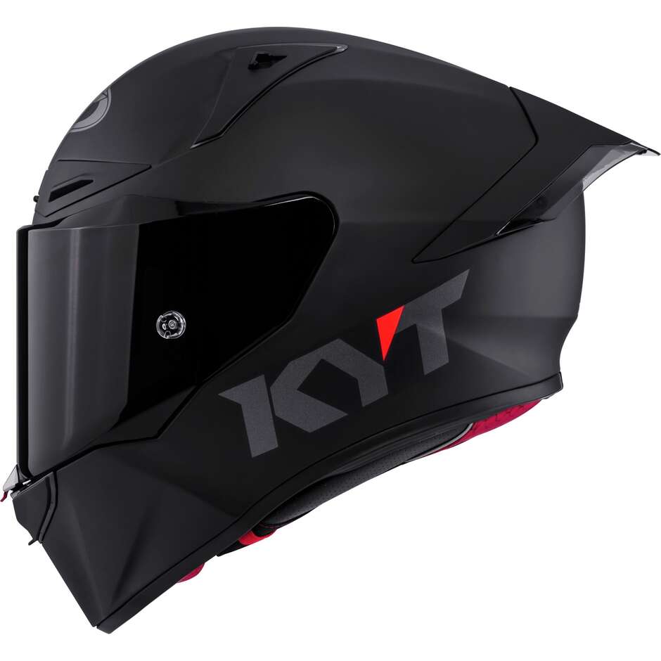 Casque moto intégral de course Kyt R1R PLAIN, noir mat
