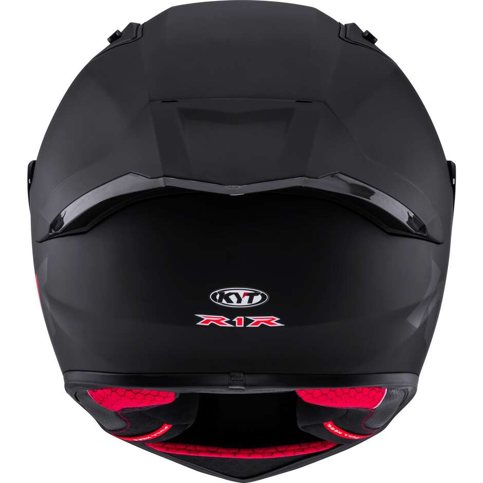 Casque moto intégral de course Kyt R1R PLAIN, noir mat