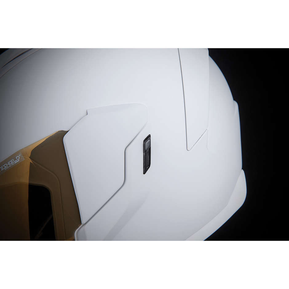 Casque Moto Intégral Double Visière Icon AIRFLITE Peace Keeper Blanc