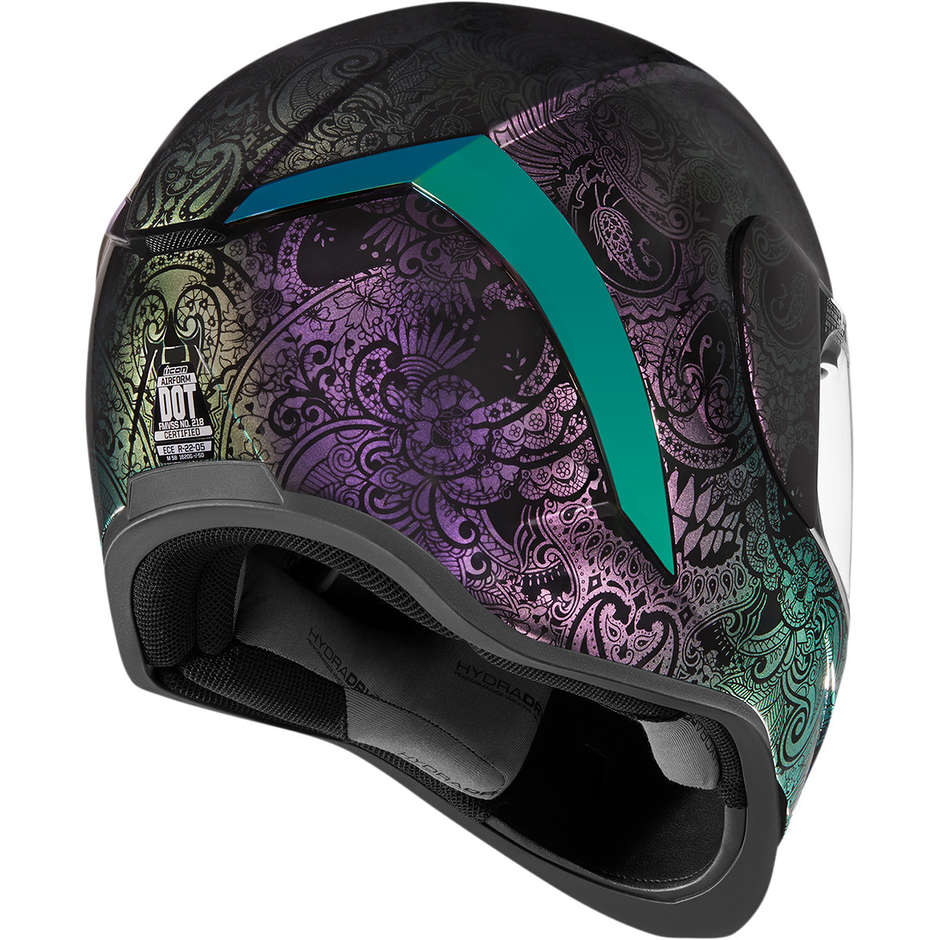 Casque Moto Intégral Double Visor Icon AIRFORM Chantilly Opal Purple