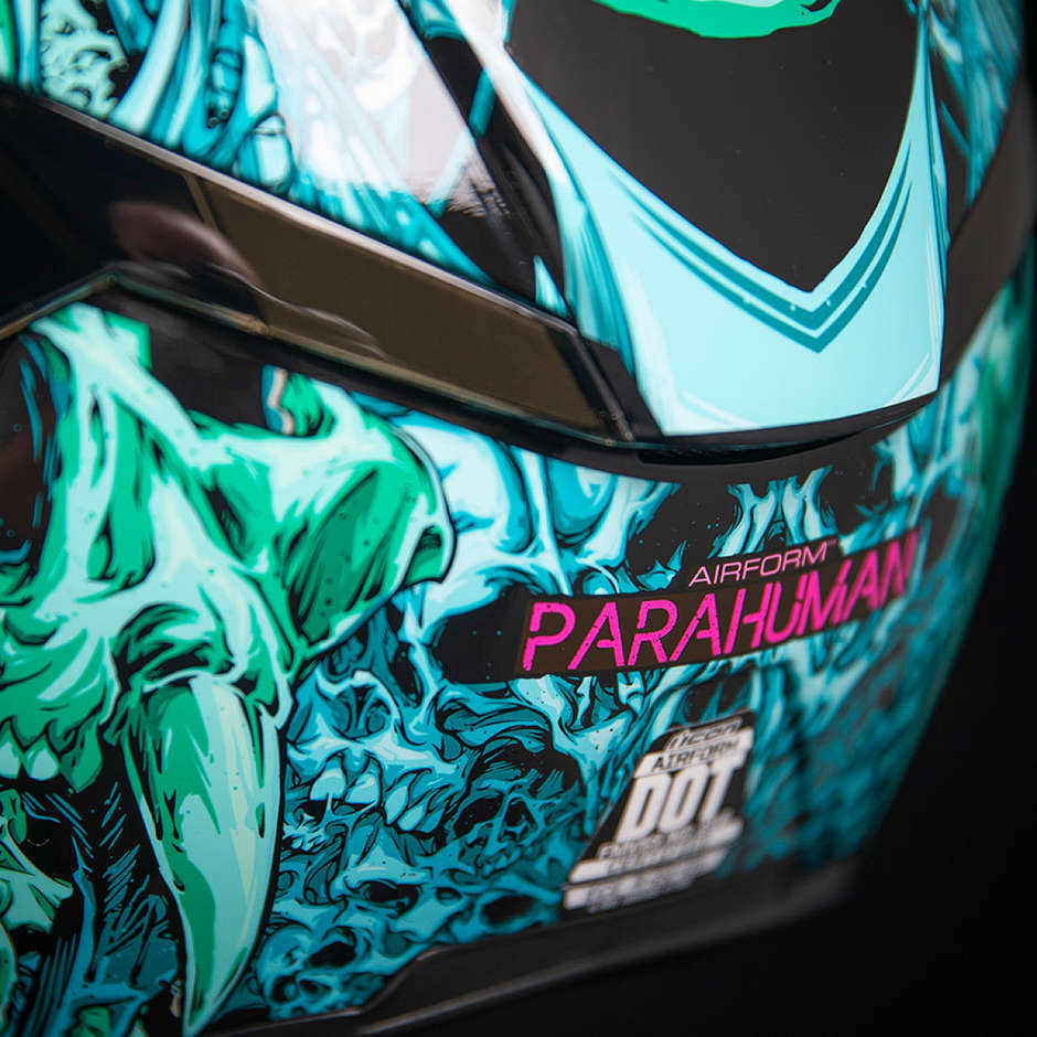 Casque Moto Intégral Double Visor Icon AIRFORM Parahuman Blue