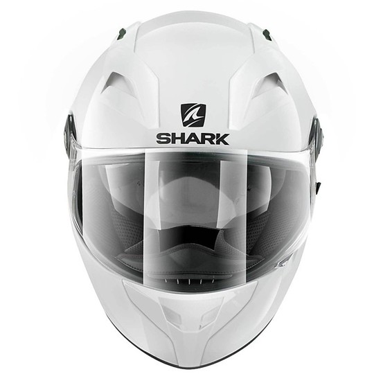 Casque moto intégral Double Visor Shark VISION R 2 BLANK Glossy White