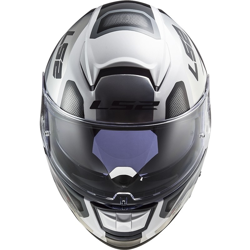 Casque Moto Intégral En Ls2 Fibre FF397 VECTOR Evo Automat Matt Titanium White