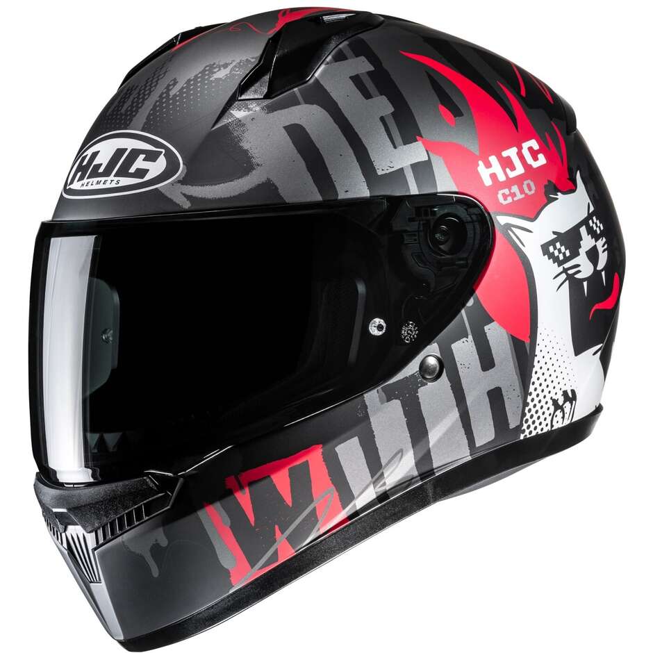 Casque moto intégral HJC C10 FOP MC1SF pour enfants