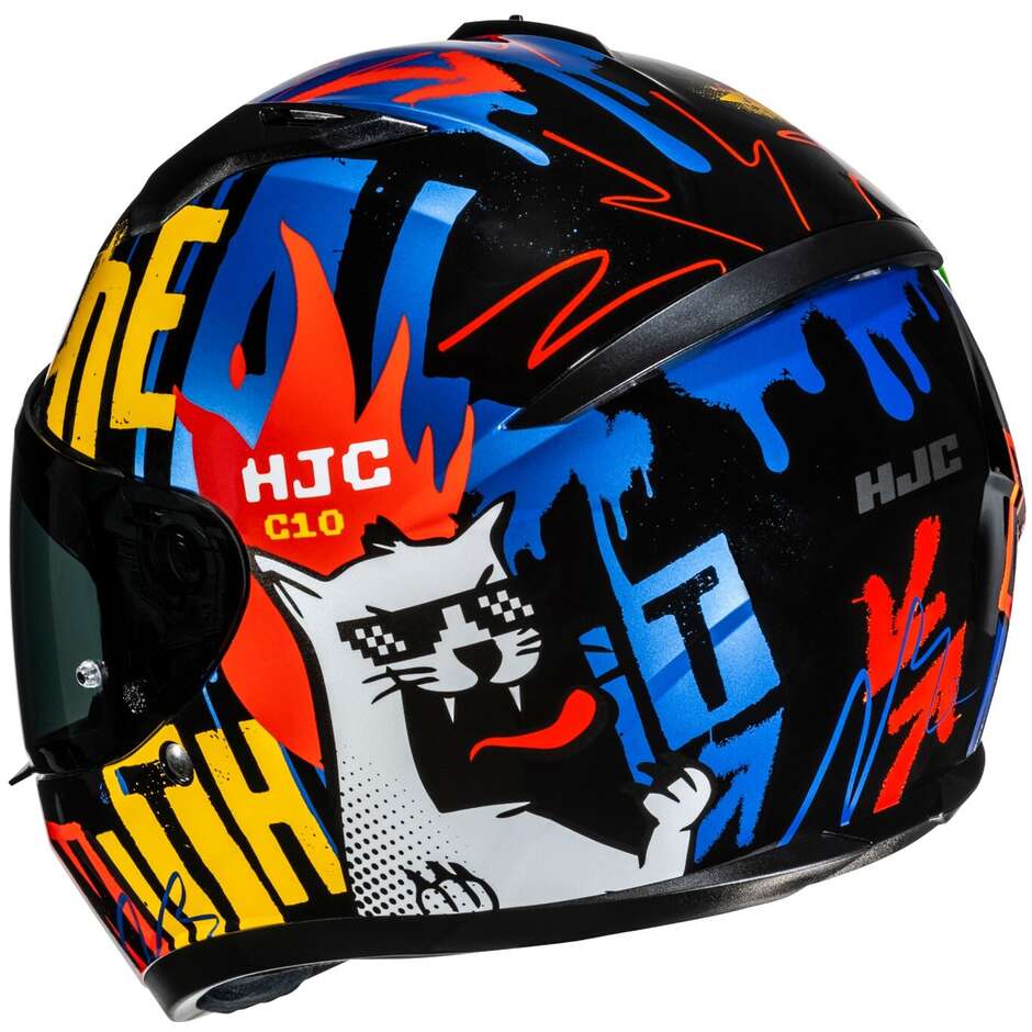 Casque moto intégral HJC C10 FOP MC23 pour enfants