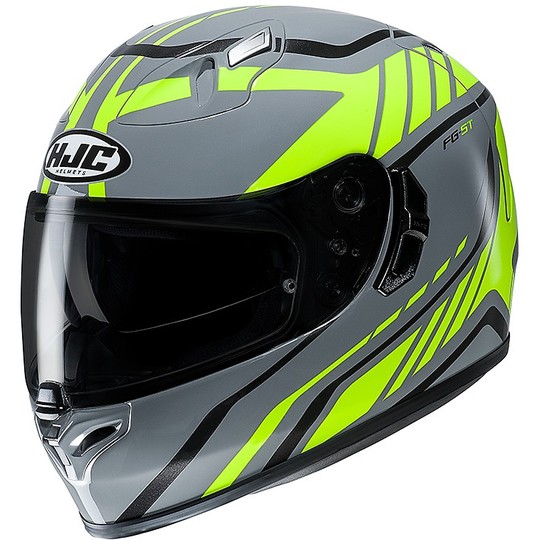 Casque moto intégral Hjc FG-ST Gridan MC4H Gris Jaune Fluo