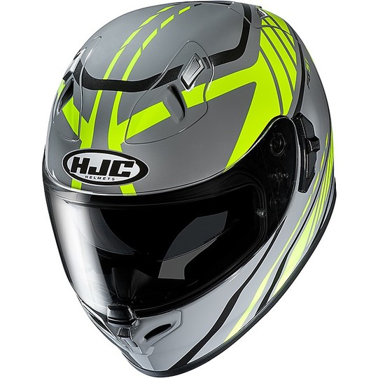 Casque moto intégral Hjc FG-ST Gridan MC4H Gris Jaune Fluo