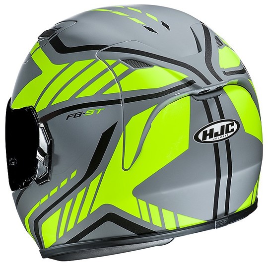 Casque moto intégral Hjc FG-ST Gridan MC4H Gris Jaune Fluo