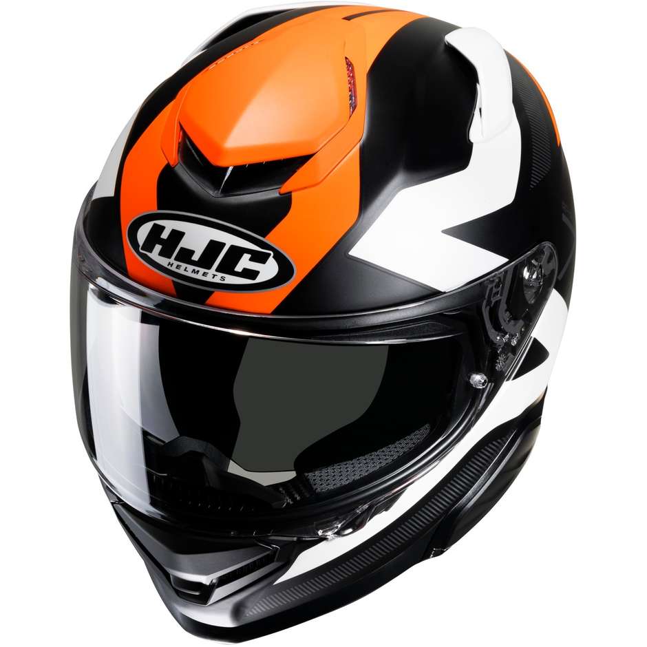 Casque Moto Intégral Hjc RPHA 71 FIN MC7SF Noir Mat Orange