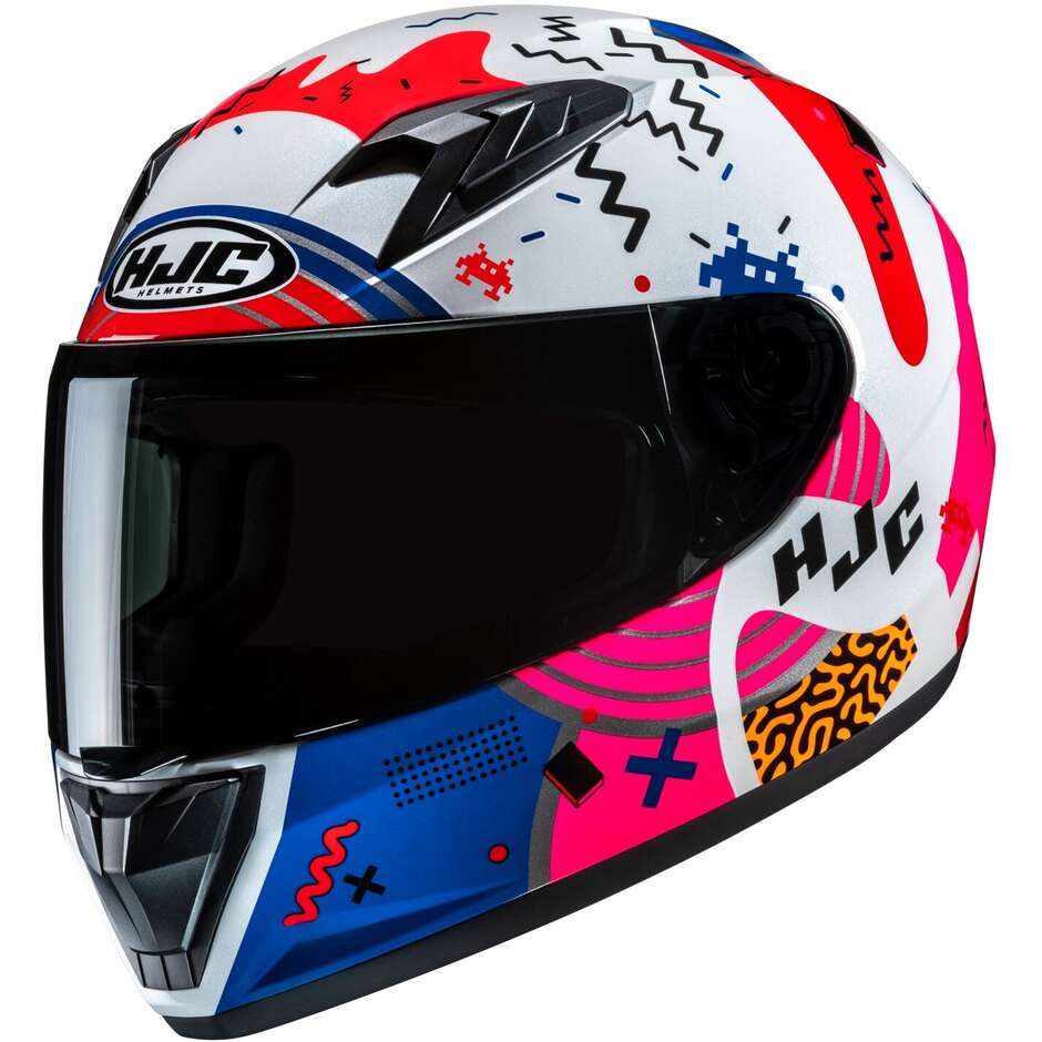 Casque moto intégral HJC Y10 MIKA MC28 pour enfants