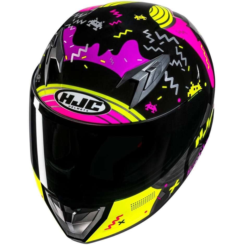 Casque moto intégral HJC Y10 MIKA MC3H pour enfants