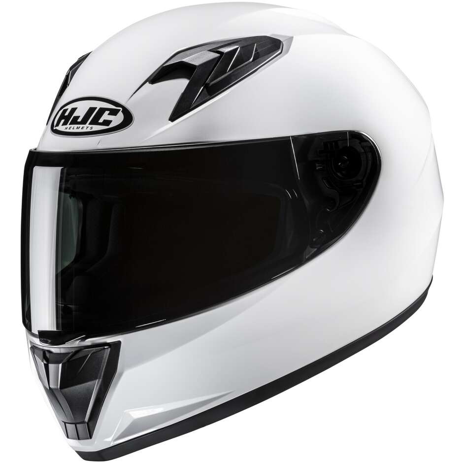 Casque moto intégral HJC Y10 pour enfant, blanc perle