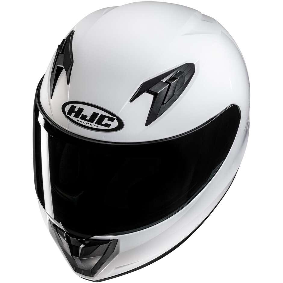 Casque moto intégral HJC Y10 pour enfant, blanc perle