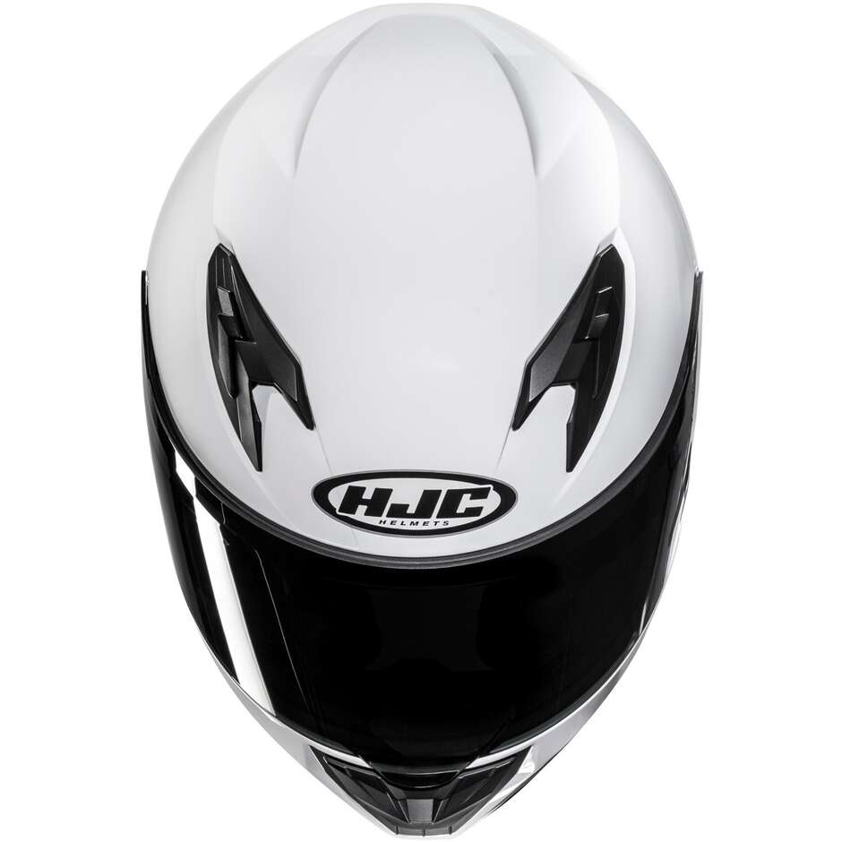 Casque moto intégral HJC Y10 pour enfant, blanc perle