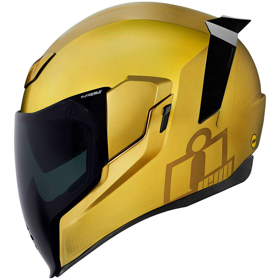 Casque Moto Intégral Icon AIRFLITE MIPS JEWEL Or