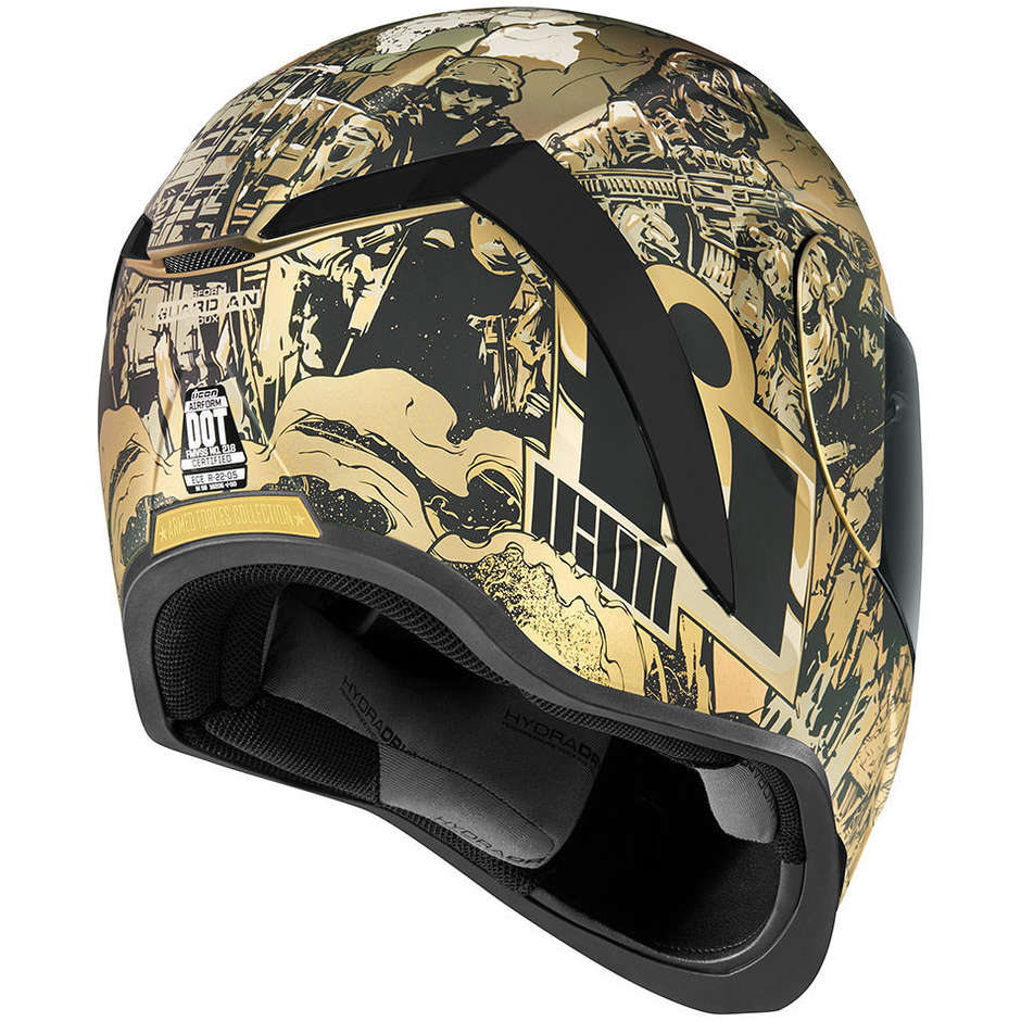 Casque Moto Intégral Icon AIRFORM GUARDIAN Or