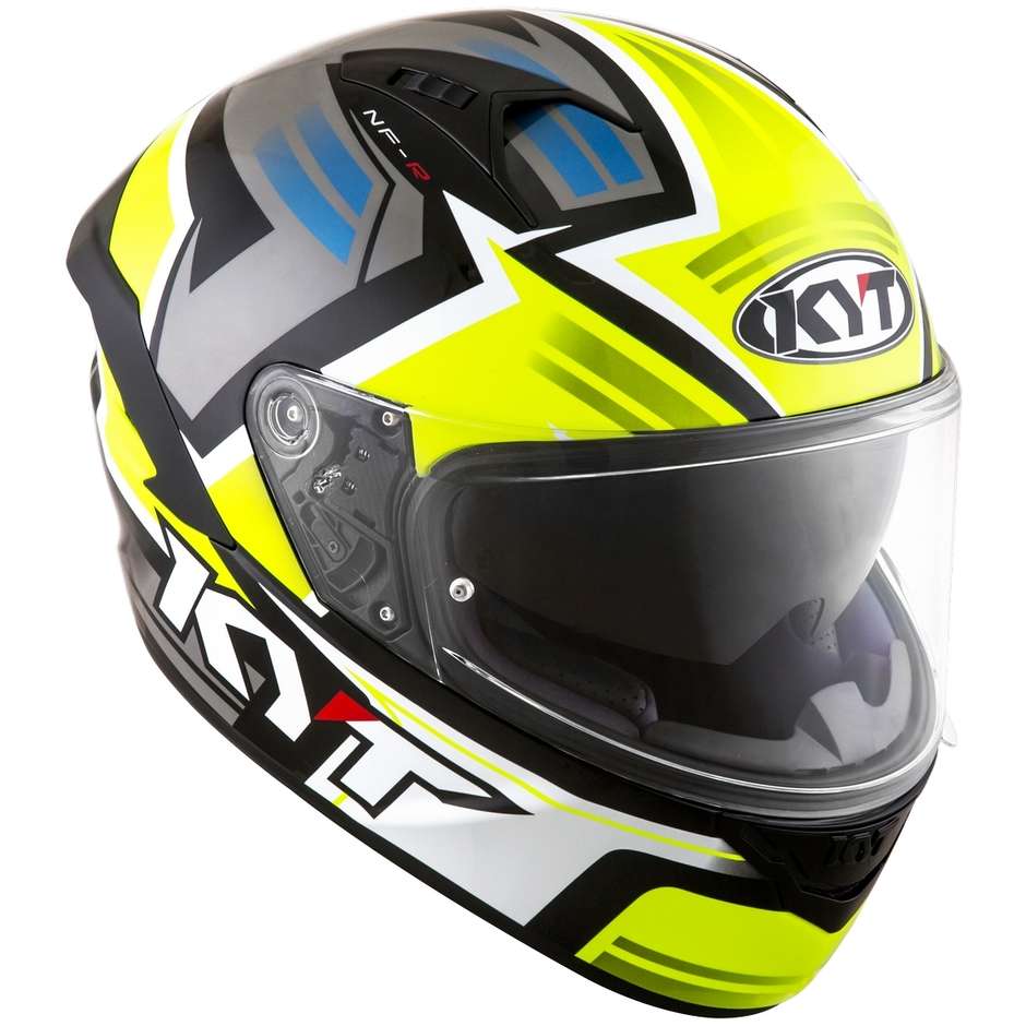 Casque Moto Intégral KYT NF-R ARTWORK Jaune Gris