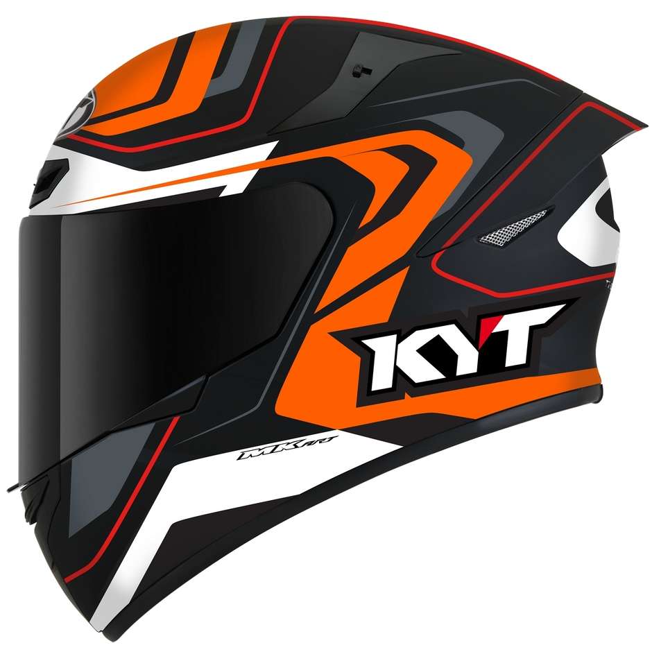 Casque Moto Intégral KYT TT-COURSE OVERTECH Noir Orange