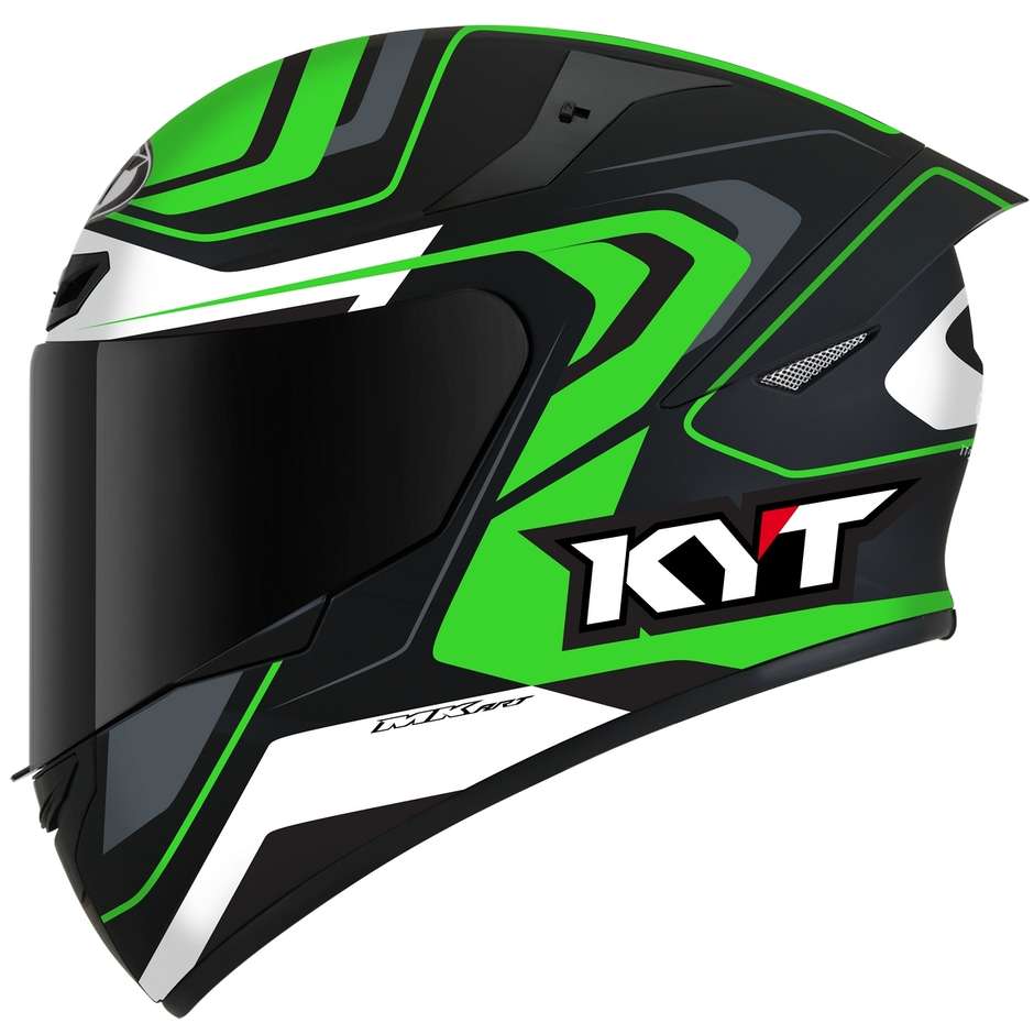 Casque Moto Intégral KYT TT-COURSE OVERTECH Noir Vert