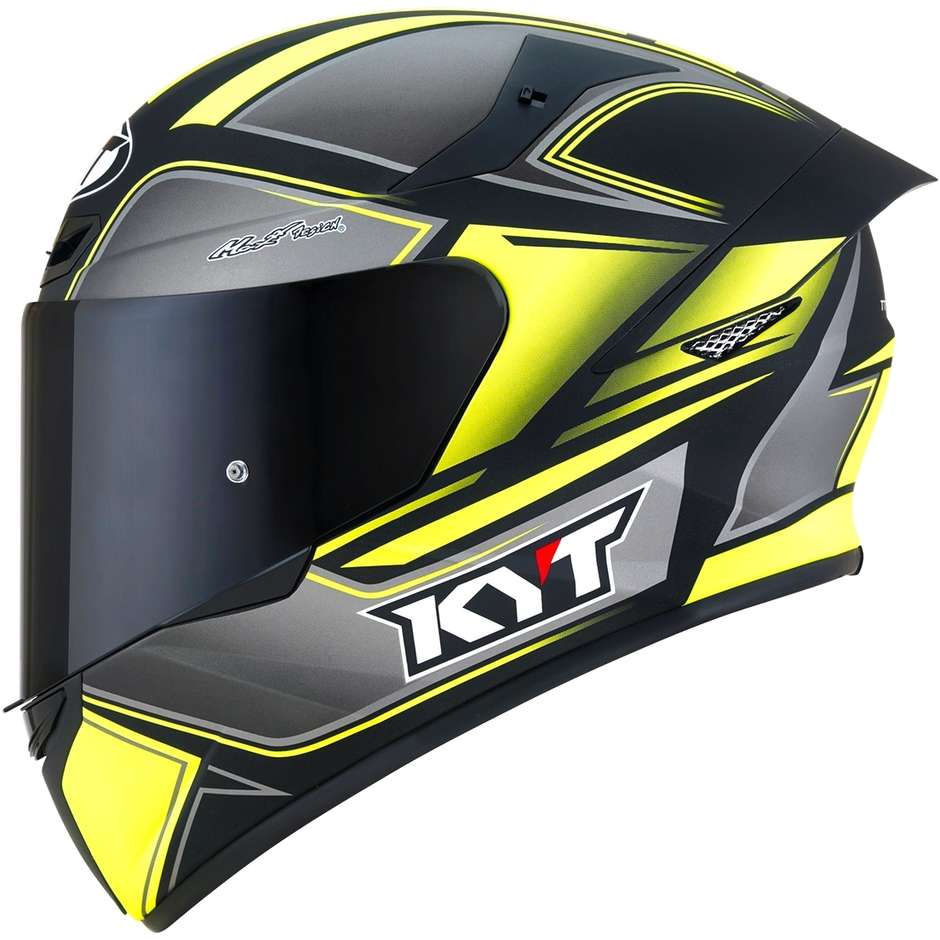 Casque Moto Intégral KYT TT-COURSE TOURIST Matt Fluo Yellow