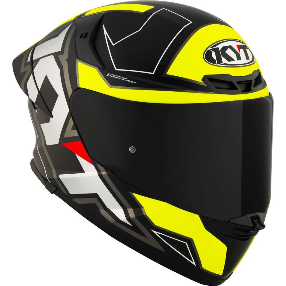 Casque moto intégral Kyt TT-REVO ELECTRON noir jaune