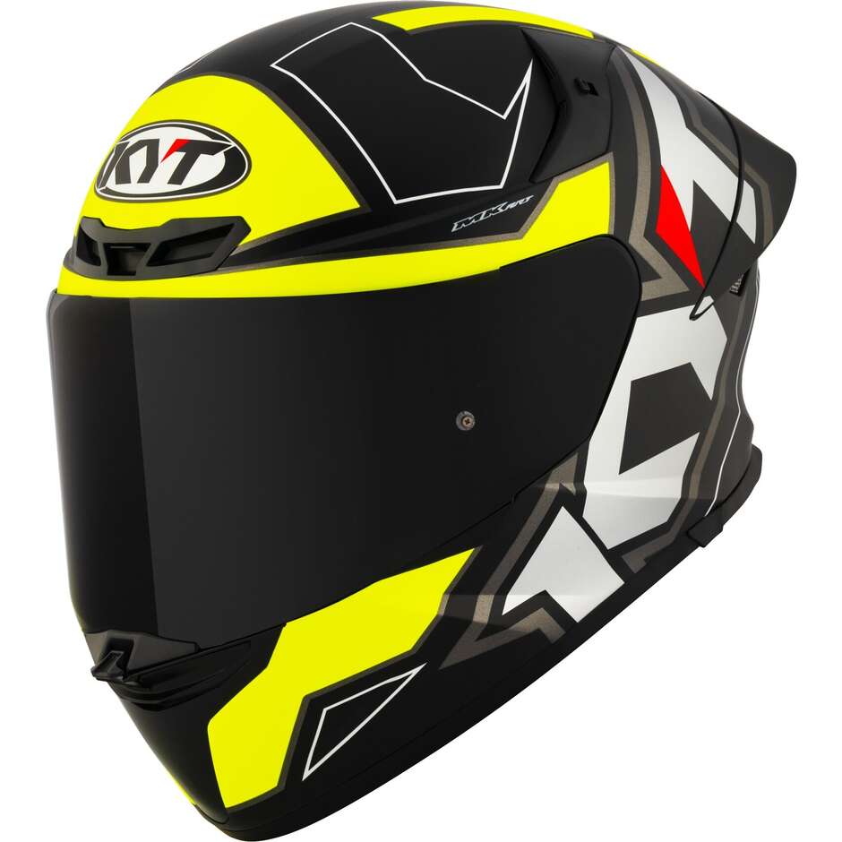 Casque moto intégral Kyt TT-REVO ELECTRON noir jaune