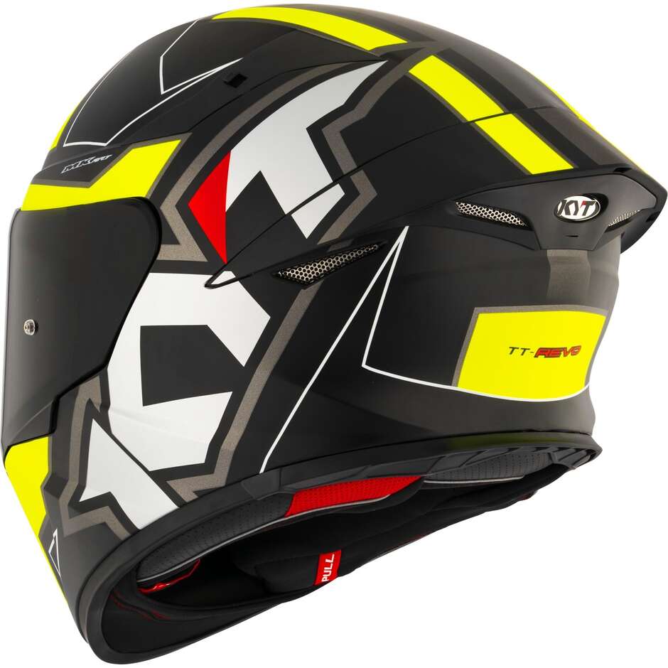 Casque moto intégral Kyt TT-REVO ELECTRON noir jaune