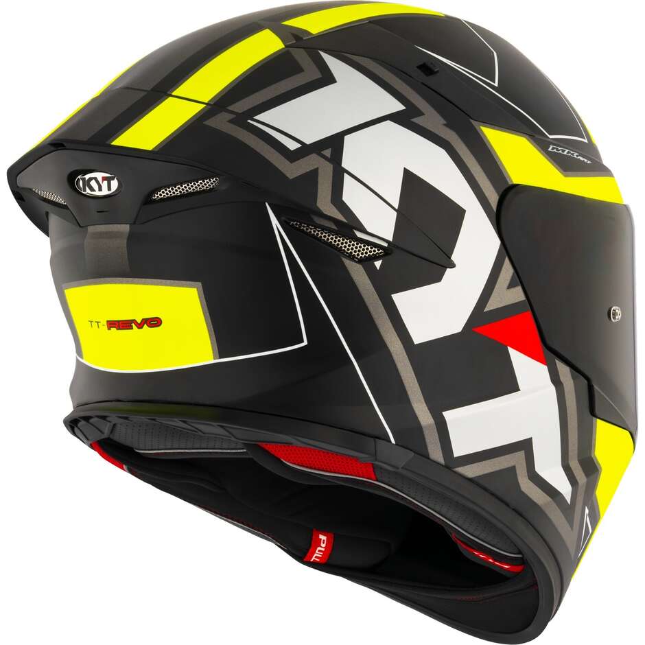 Casque moto intégral Kyt TT-REVO ELECTRON noir jaune