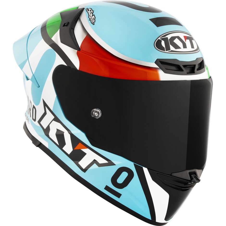 Casque moto intégral Kyt TT-REVO LEOPARD TRICOLORE REPLICA