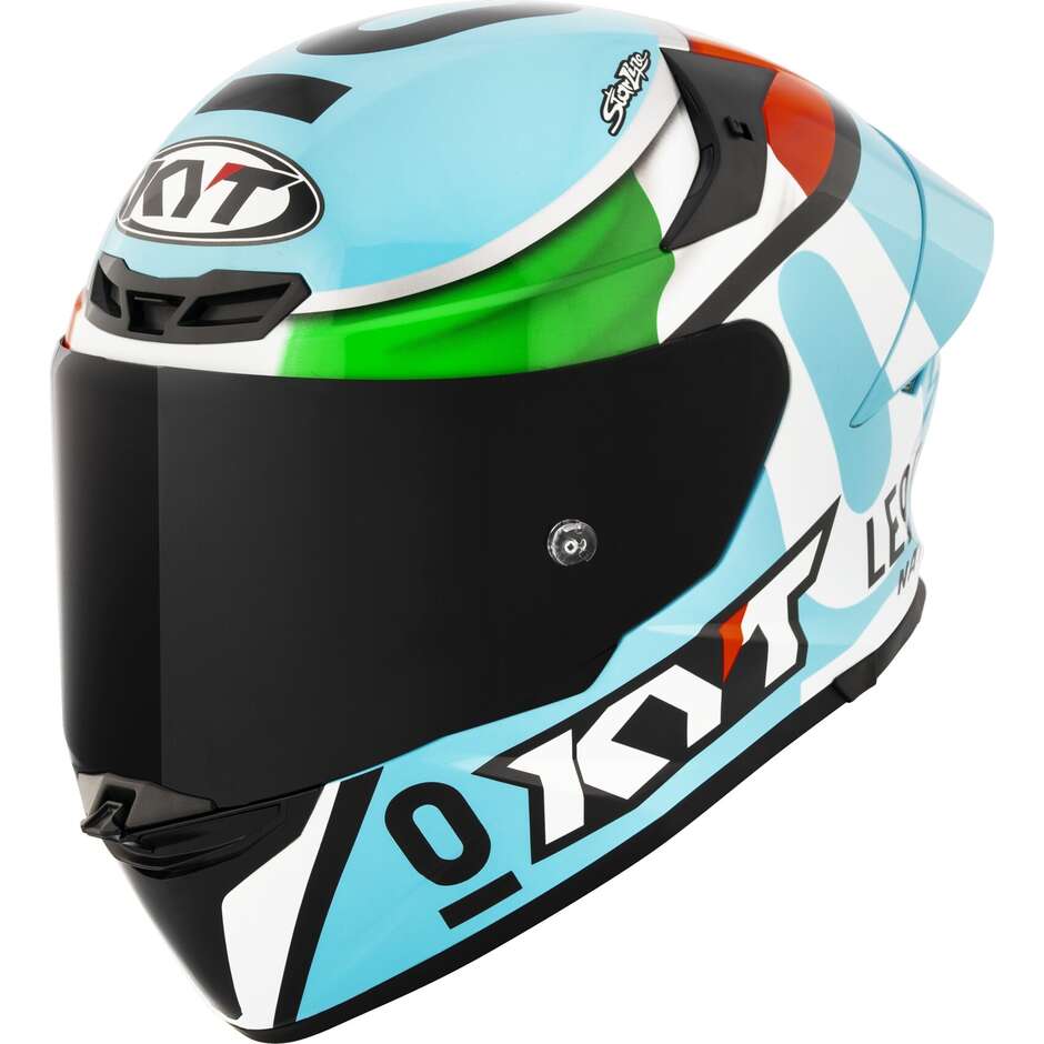 Casque moto intégral Kyt TT-REVO LEOPARD TRICOLORE REPLICA