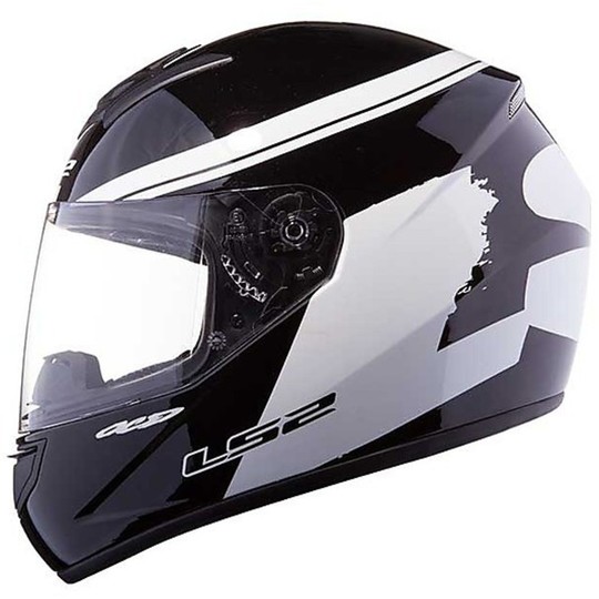 Casque Moto Intégral Ls2 FF351 Fluo Noir Blanc