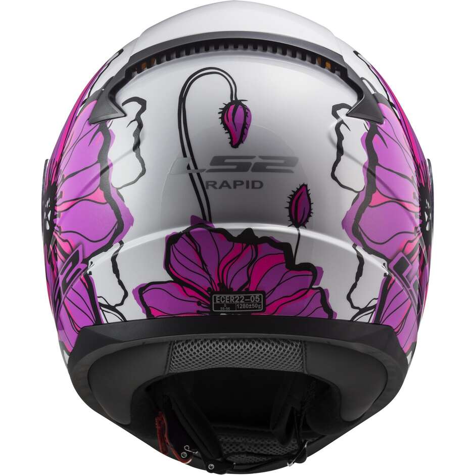 Casque Moto Intégral Ls2 FF353 RAPID 2 Coquelicots Rose