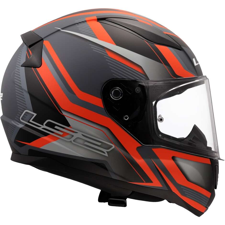 Casque Moto Intégral LS2 FF353 RAPID 2 FLITZ Orange Gris