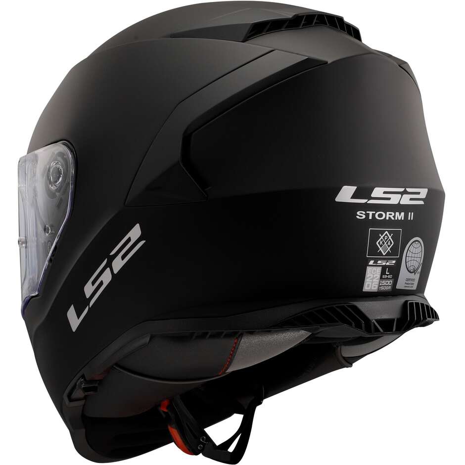 Casque Moto Intégral Ls2 FF800 STORM 2 Solid Noir Mat