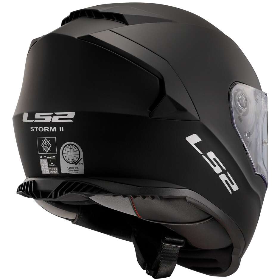 Casque Moto Intégral Ls2 FF800 STORM 2 Solid Noir Mat