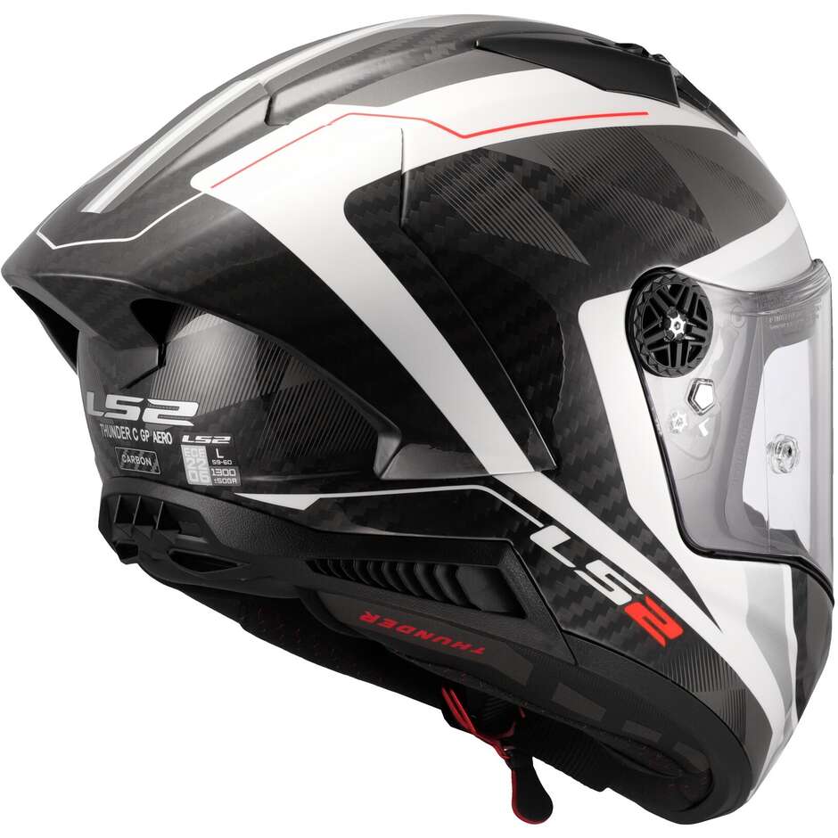 Casque Moto Intégral LS2 FF805 THUNDER GP AERO RAUTE Blanc Gris