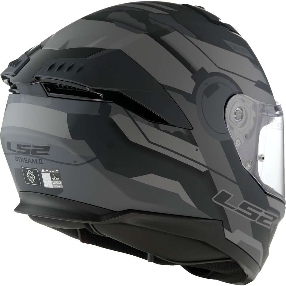 Casque Moto Intégral Ls2 FF808 STREAM 2 Shadow Gris Titane Mat