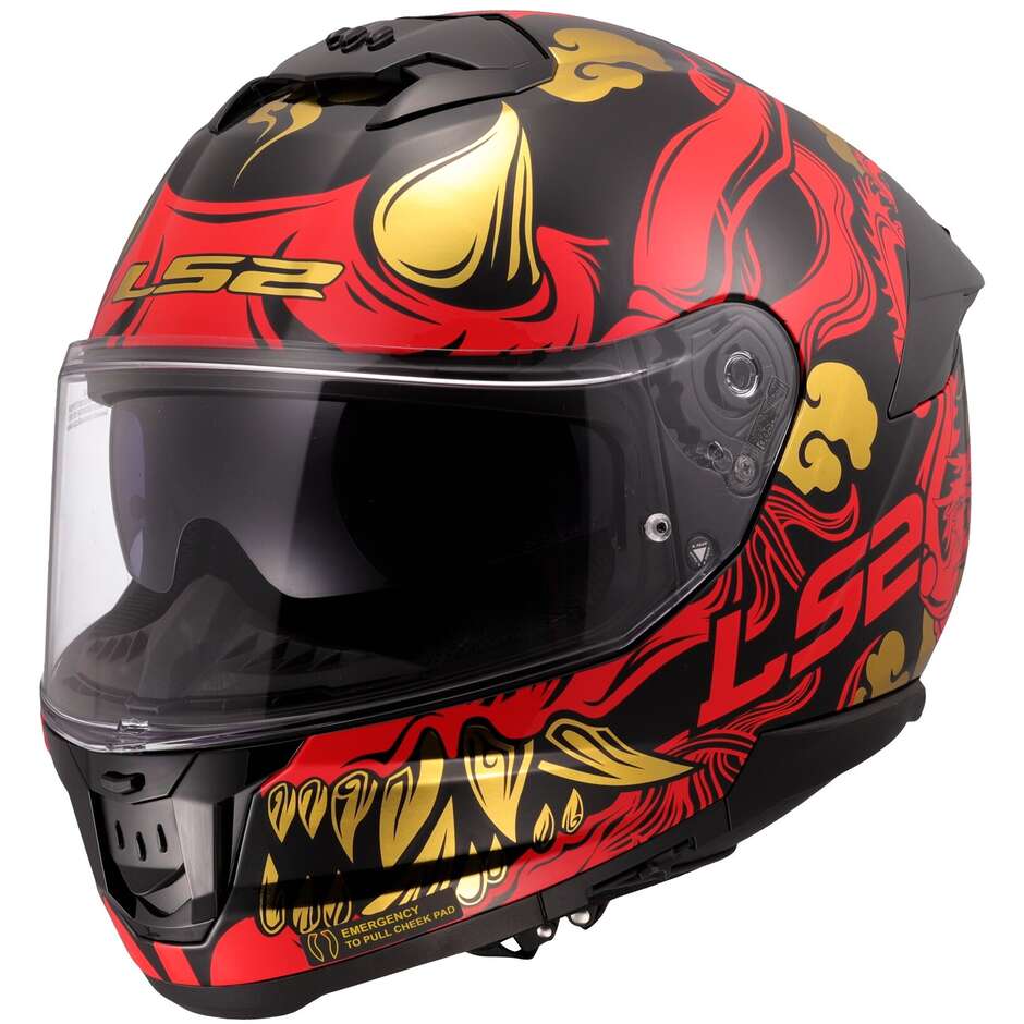Casque Moto Intégral LS2 FF808 STREAM II DRAKO Noir Rouge