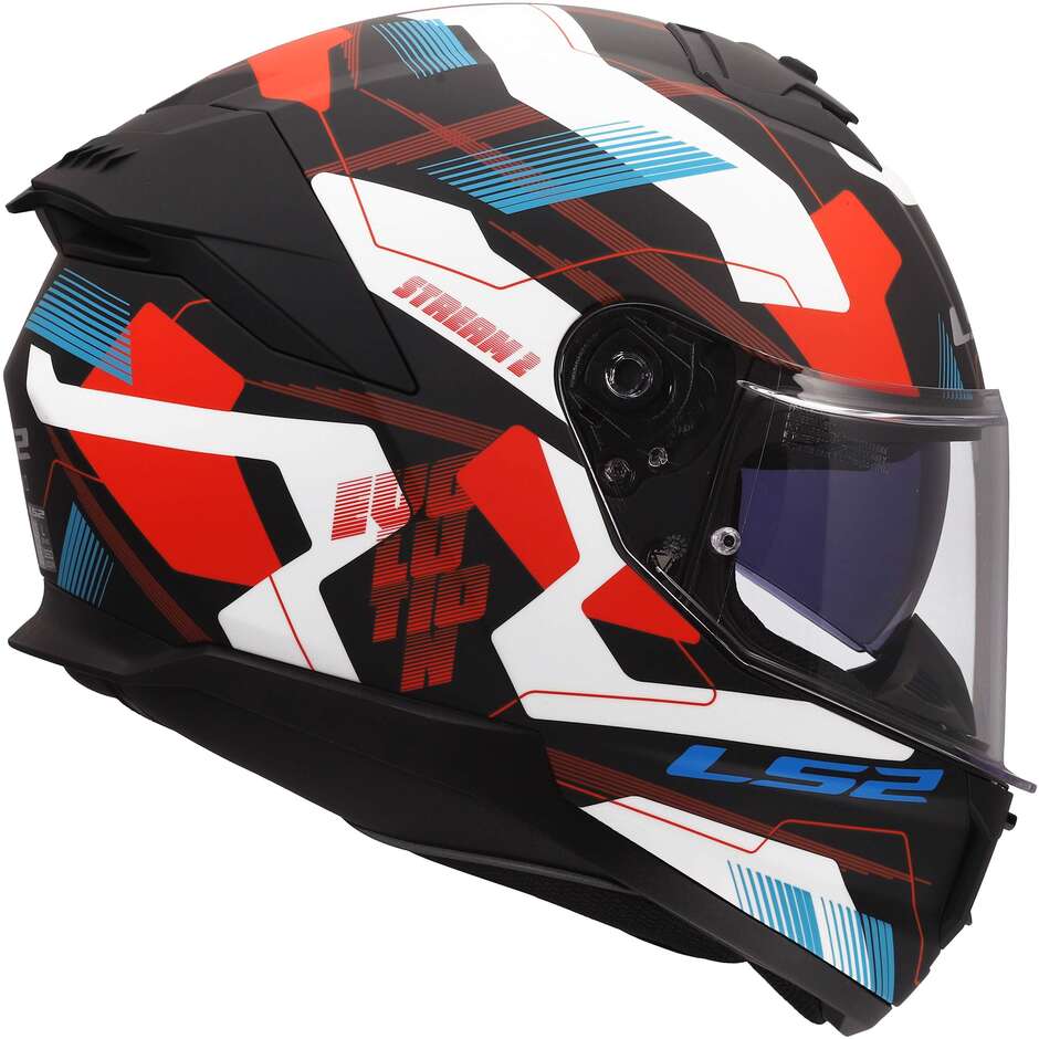 Casque moto intégral LS2 FF808 STREAM II MIKA Blanc Bleu Rouge