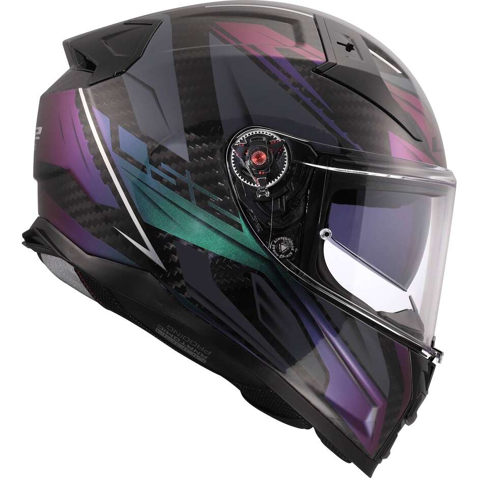 Casque moto intégral LS2 FF811 Vector II C Savage Chameleon Carbon